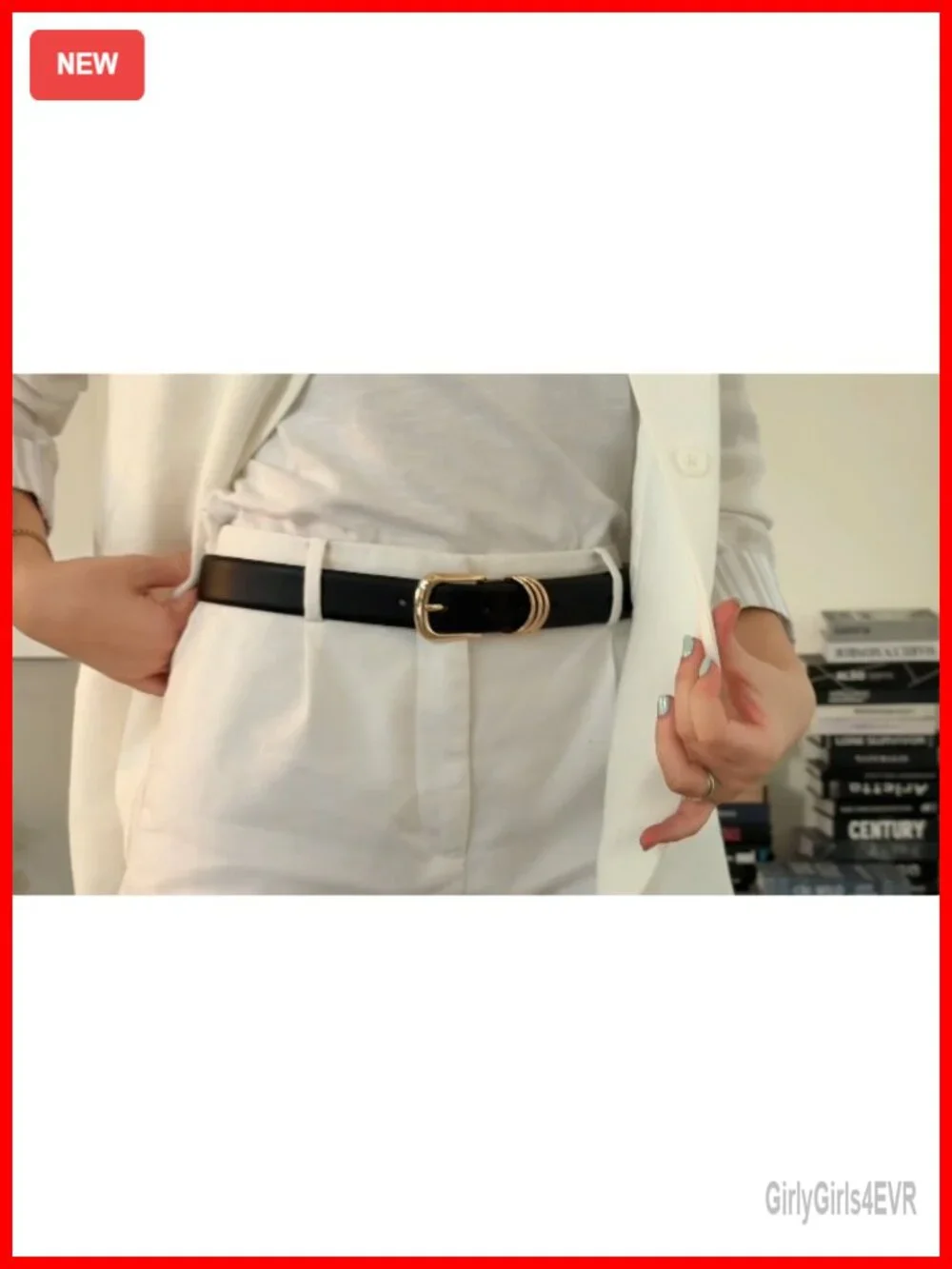 Women's Snake Print Faux Leather Belt with Gold Buckle